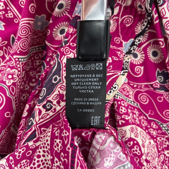 ISABEL MARANT ETOILE Carina Top Womens 40 Pink Printed One Shoulder Blouse - Picture 16 of 16